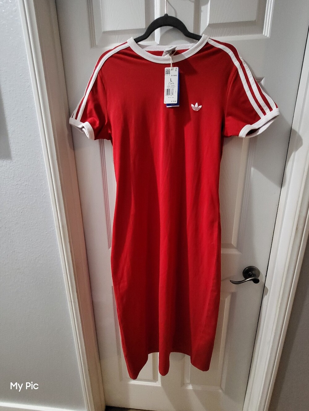 Adidas Women Red Dress with White Trim